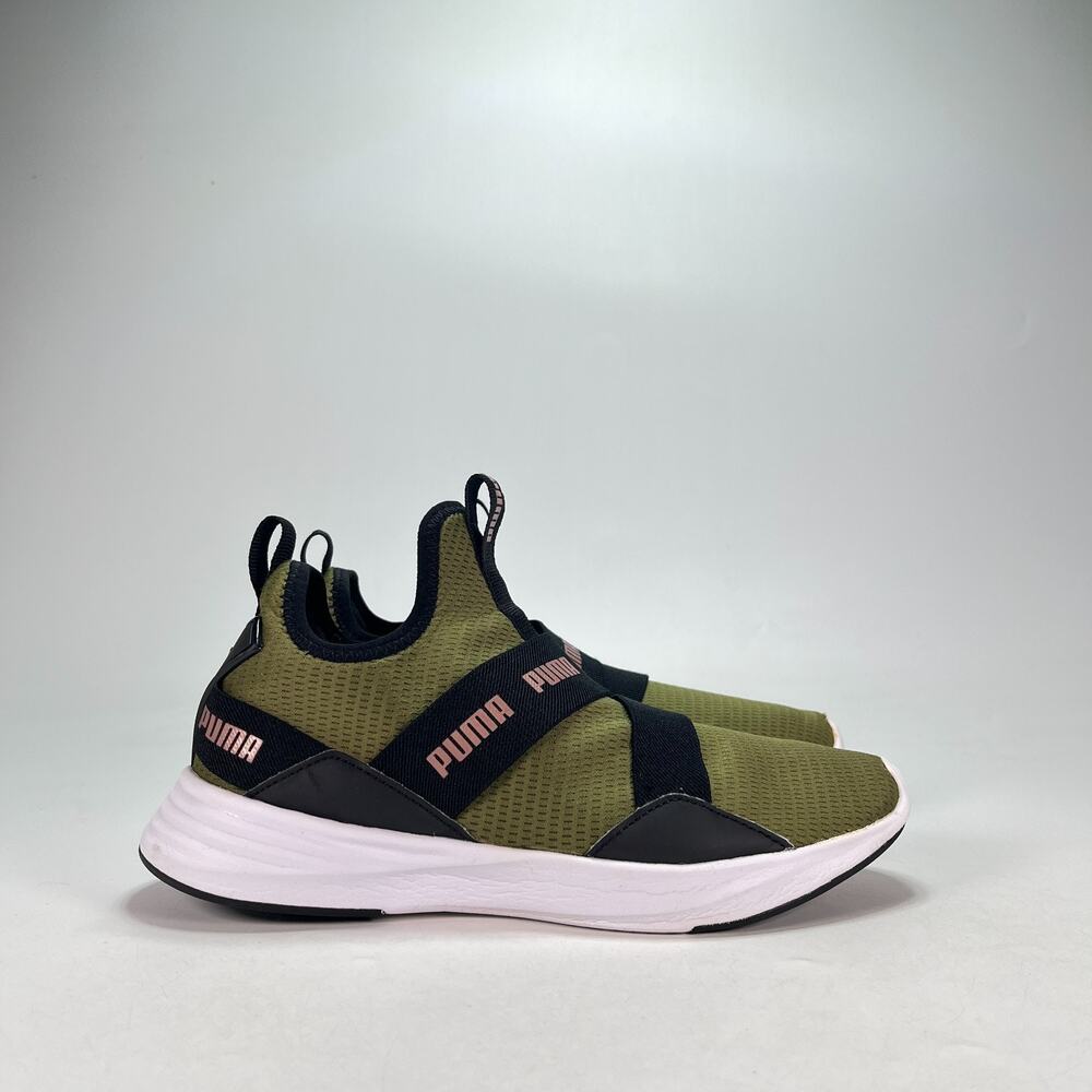 Puma Radiate Mid Olive Green Black Cross Training Shoes 376093-02 Women's Sz 7.5